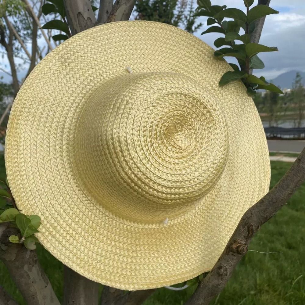 Summer Wide Brim Straw Hat wit - Bucket Hat Straw recension och pris