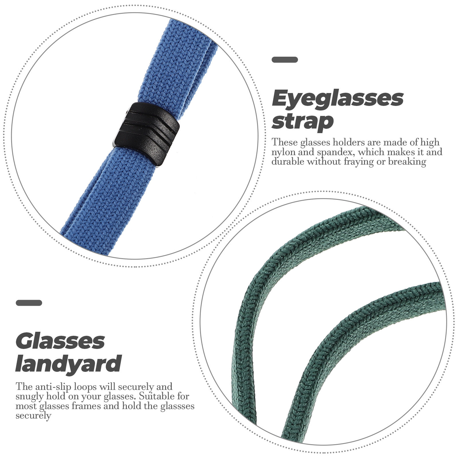 5Pcs Adjustable Eyeglasses Str - Sunglass Retainer Cord recension och pris