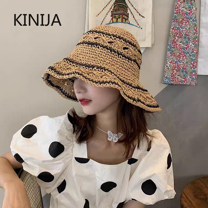 Summer Hat Women Straw Sun Hat - Bucket Hat Straw recension och pris